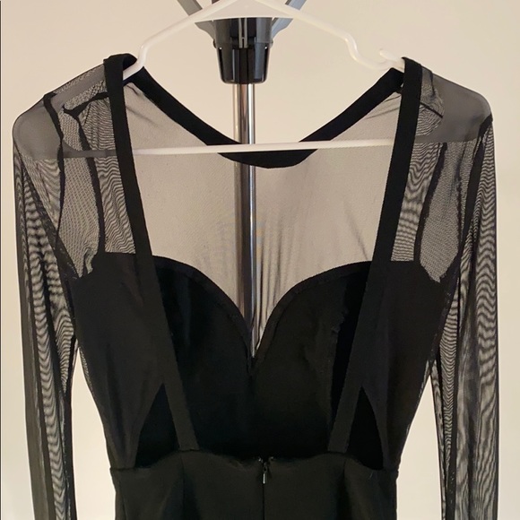 Romper with sheer top and open back - Picture 4 of 4